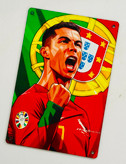 تابلو دکوراتیو چوبی پسرانه طرح کریستیانو رونالدو رونالدو CR7 سایز A5