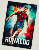 تابلو دکوراتیو چوبی پسرانه طرح کریستیانو رونالدو رونالدو CR7 سایز A5