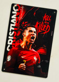 تابلو دکوراتیو چوبی پسرانه طرح کریستیانو رونالدو رونالدو CR7 سایز A5