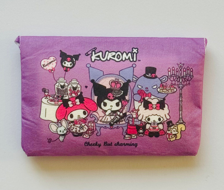 کیف دستمال جیبی پارچه ای طرح کرومی Kuromi در 4 طرح متفاوت