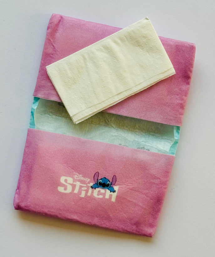 کیف دستمال جیبی فانتزی پارچه ای طرح Stitch استیچ